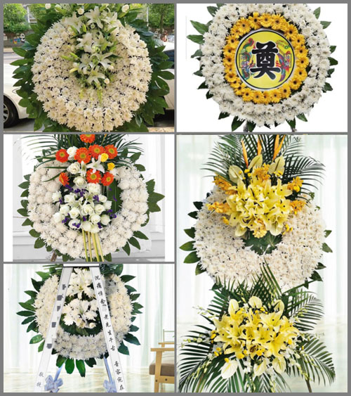 安徽六安市舒城县晓天镇白桑园村花圈速递